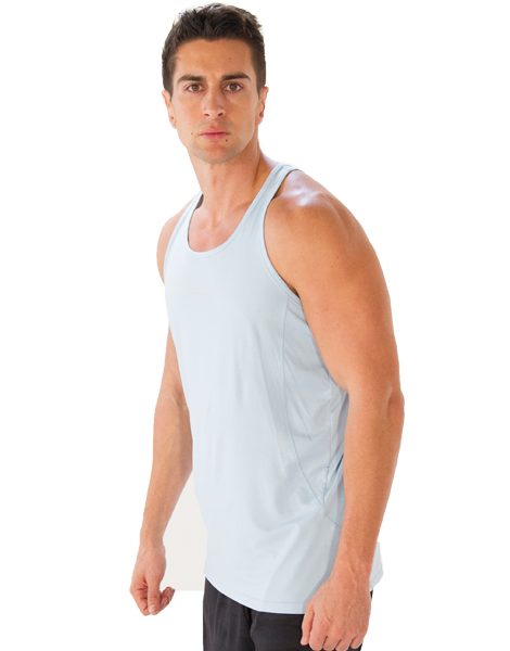 Wholesale Powdered Sky Blue Tank Tee for Men From Gym Clothes