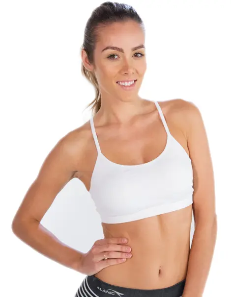 Wholesale White Sleek Sports Bra for Women From Gym Clothes