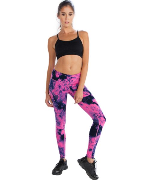 pink and black gym leggings
