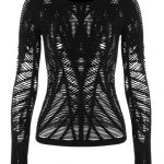 Long Sleeve Sheer Ripped Sports T-shirt