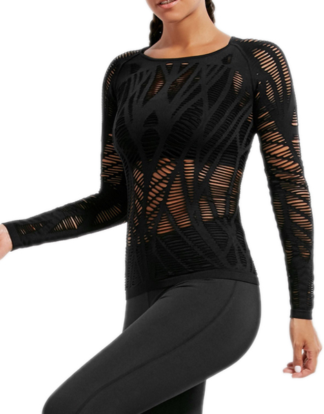 Almaree Workout Outfits Long Sleeve Shirts for Women Athletic Tops Running  Sweatshirt with Thumb Holes L Black : Clothing, Shoes & Jewelry 