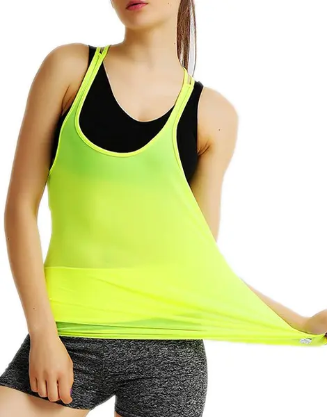 Wholesale Sporty Strappy Solid Color Racerback Gym Tank Top For