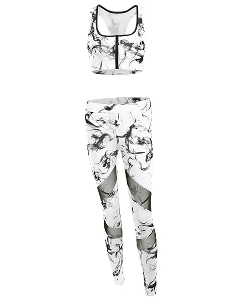 zipper-design-sporty-bra-and-printed-mesh-spliced-leggings-australia