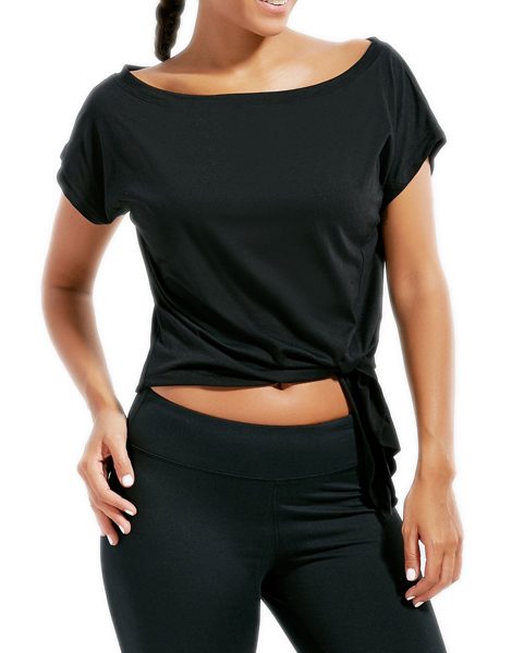 cropped active tee