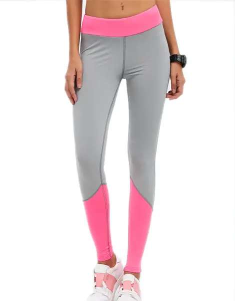Wholesale High Waist Color Block Skinny Gym Legging From Gym Clothes