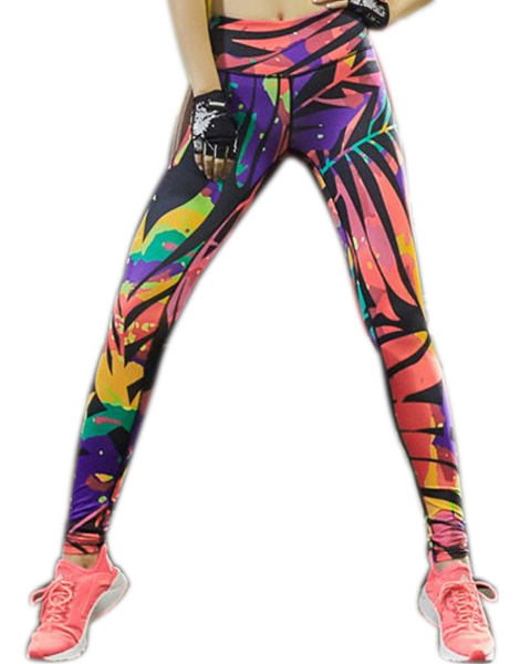 stylish-elastic-waist-stretch-colorful-printed-sport-pants-for-women-usa