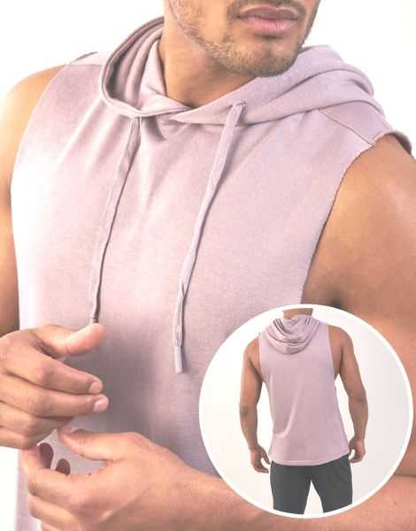 Purple Sleeveless Fitness Hoodie Manufacturer