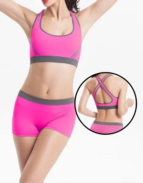 Wholesale Custom Seamless Sports Bra And Shorts From Gym Clothes