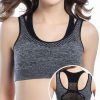 Double Layered Grey Racerback Fitness Bra Manufacturer