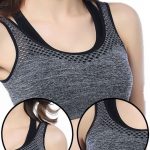 Double Layered Grey Racerback Fitness Bra Manufacturer UAE