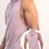 Purple Sleeveless Fitness Hoodie Australia