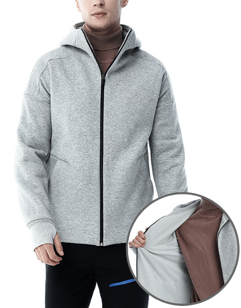 Gray Heated Down Jacket Manufacturer USA