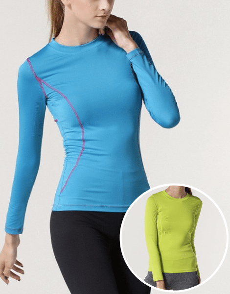 Wholesale Long Sleeve Compression Spandex Tee From Gym Clothes