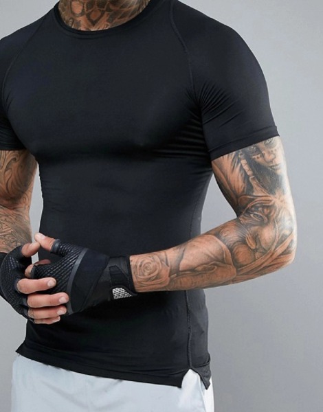 High Quality Black Compression Active Tee UK