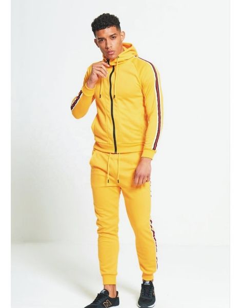 Yellow jogging suit mens deals