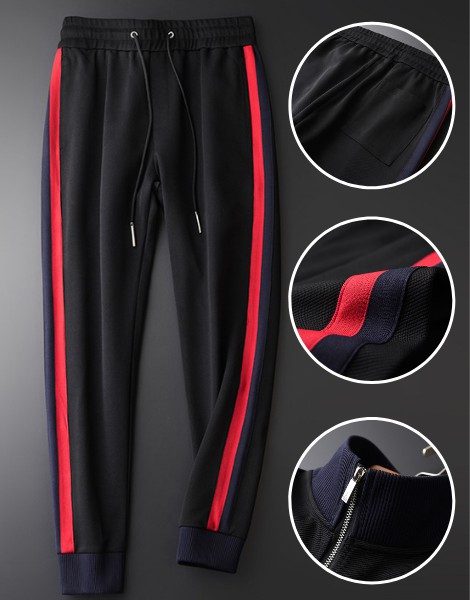 black fitted tracksuit