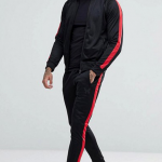 Polyester Active Track Suit With Side Stripes