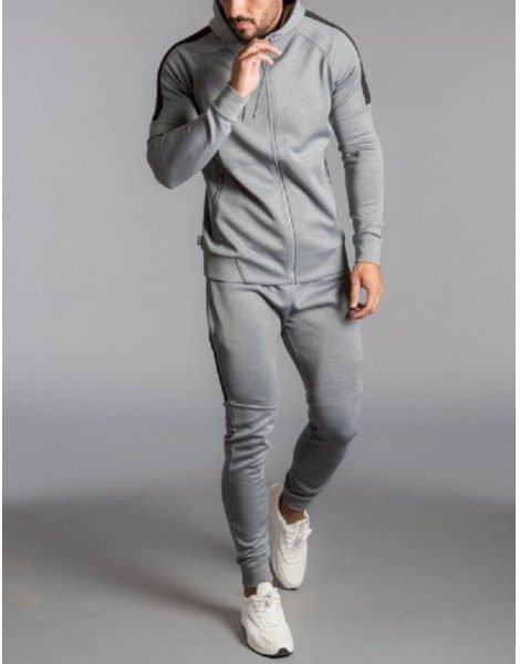 black fitted tracksuit