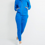 Wholesale Blue Hooded Tracksuit For Women USA