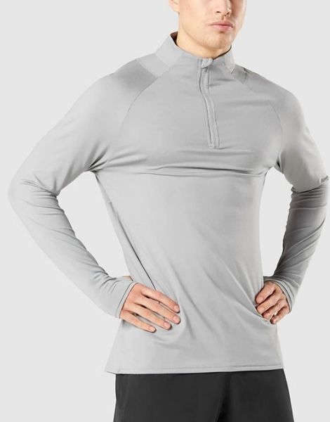 Buy Grey Full Sleeve Tees for Men From Gym Clothes Store in USA & Canada