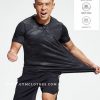 Wholesale Quick Dry Black Camouflage Compression Tee