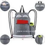 Custom Drawstring Gym Backpack With Shoe Pocket