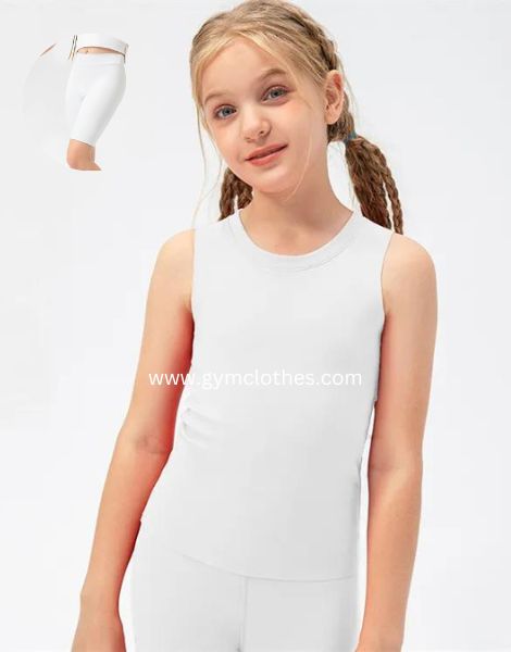 Kids Girls Custom Activewear Tank Tops and Short Manufacturer