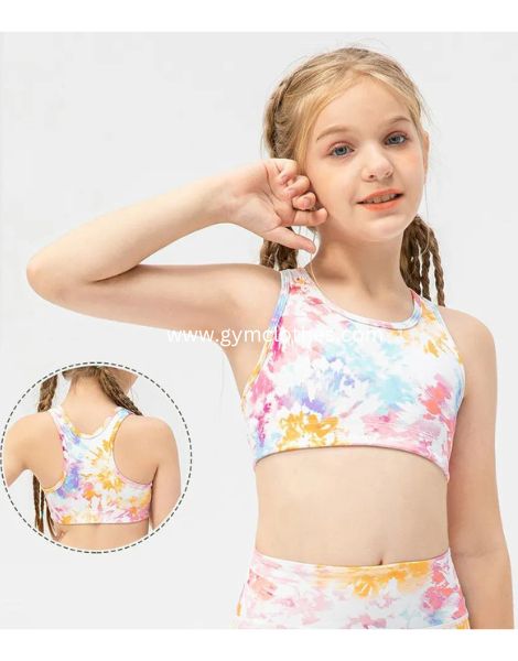 Kids Girls Custom Sportswear Bra Manufacturer