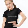 Kids Girls Custom Workout Short Sleeve Shirt Manufacturer